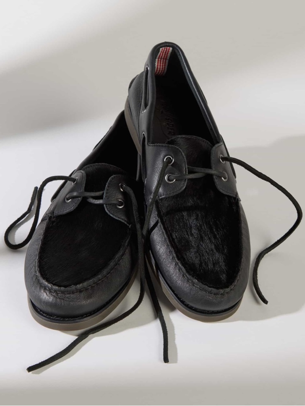 NTW SPERRY TOP SIDER AUTHENTIC ORIGINAL CLOUD BOAT SHOE BLACK PONY HAIR SZ US 10